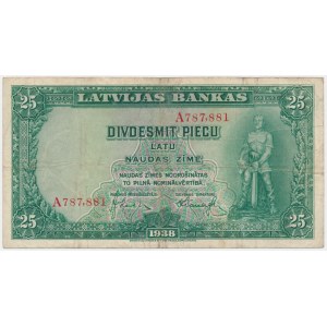 Latvia, 25 Latu 1938 - A -