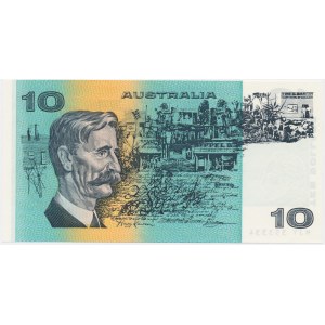 Australia, 10 Dollars (1974-91) - nice serial number