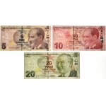 Turcja, zestaw 5-20 lir (2013)