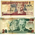 Turkey, lot 1-20 Lira 2005 (2 pcs.)
