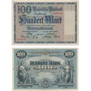 Germany, Munich, lot 100 Mark 1900-22 (2 pcs.)