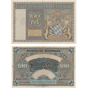Niemcy, Monachium, zestaw 100 marek 1900-22 (2 szt.)
