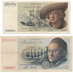 Deutschland, Satz von 50-100 Mark 1948 (2 Stück).