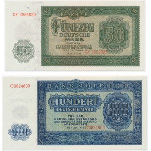 Niemcy, DDR, zestaw 50-100 marek 1948 (2 szt.)