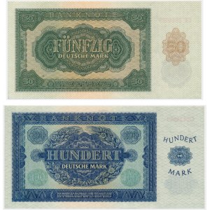 Deutschland, DDR, Satz von 50-100 Mark 1948 (2 Stück).