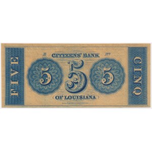 USA, Confederate States America, New Orleans, 5 Dollars 18.. - B -
