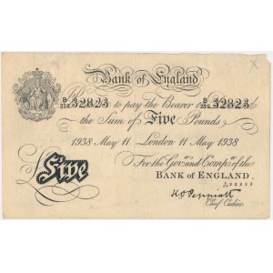 Wielka Brytania, 5 funtów 1938