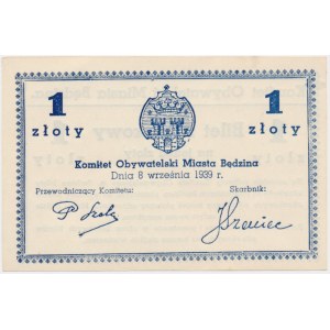 Bedzin, pass ticket for 1 zloty 1939