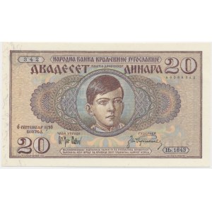 Jugoslawien, 20 Dinar 1936