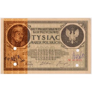 1.000 Mark 1919 - Ser.E - DIVERSION FALSCH - SCHÖN