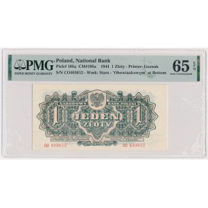 1 złoty 1944 ...owym - CO - PMG 65 EPQ