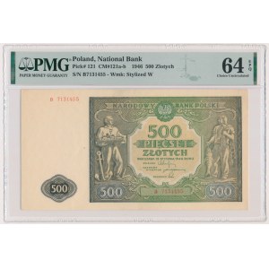 500 złotych 1946 - B - PMG 64 EPQ