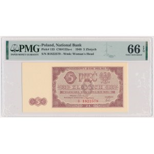 5 złotych 1948 - B - PMG 66 EPQ