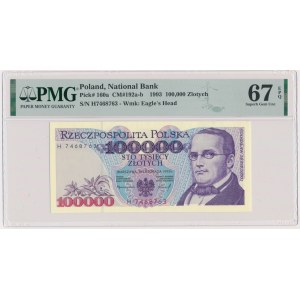 100,000 PLN 1993 - H - PMG 67 EPQ
