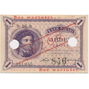 1 złoty 1919 - S.56 B - WZÓR - No. 846 -
