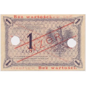 1 Zloty 1919 - S.56 B - MODELL - Nr. 846 -.