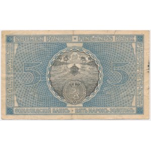 Finland, 5 Markkaa 1909 (1918)