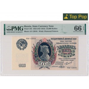 Russland, 25.000 Rubel 1923 (1924) - PMG 66 EPQ