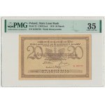 20 Mark 1919 - K - PMG 35 - seltene Serie mit einem Komma