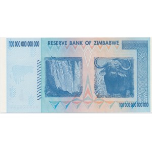 Simbabwe, 100 Billionen Dollar 2008 - AA -.