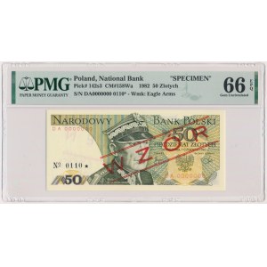 50 gold 1982 - MODEL - DA 0000000 - No.0110 - PMG 66 EPQ - RARE