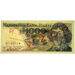 1.000 złotych 1982 - WZÓR - BM 0000000 - No.0333 - ładny numer wzoru