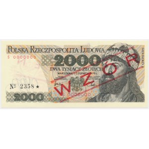 2.000 złotych 1979 - WZÓR - S 0000000 - No.2358 -