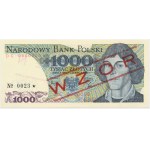 1.000 złotych 1982 - WZÓR - DC 0000000 - No.0023 - niski numer