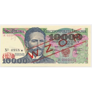 10.000 złotych 1987 - WZÓR - A 0000000 - No. 0988 -