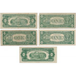 USA, $1-2 Satz 1957-63 (5 Stück).