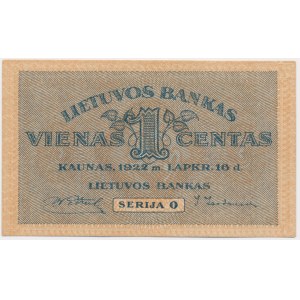 Lithuania, 1 Cent 1922
