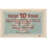 Danzig, 10 Pfennige 1923 - October - watermark ZIGZAG -