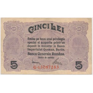 Romania, 5 Lei (1917)