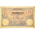 Tunesien, 1.000 Francs 1942-43 - Überdruck -.