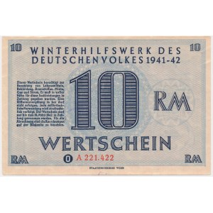 Winter Aid to the German Population, 10 marks 1941/42 - A -.