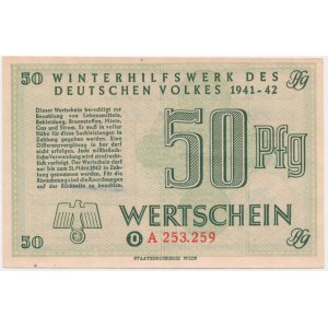 Pomoc Zimowa Ludności Niemieckiej, 50 fenigów 1941/42 - A -