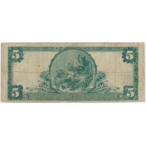 USA, Blaues Siegel, Myerston, Pennsylvania, $5 1919 - Elliot &amp; Burke -.