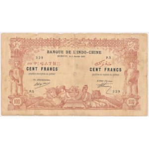 Indochiny, Nowa Kaledonia, 100 franków (1920)