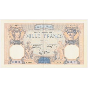 Frankreich, 1.000 Francs 1939
