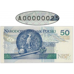 50 złotych 2012 - AO00000025 - niski numer - ciekawostka