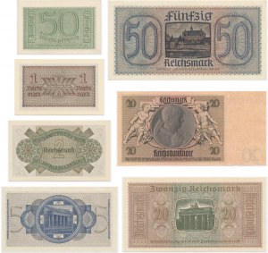 Germany, lot 50 Pfennig - 50 Mark 1929-(1944) (7 pcs.)