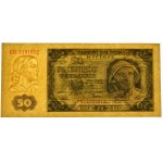 50 Zloty 1948 - CU - PMG 65 EPQ - gestreiftes Papier