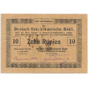 Germany, East Africa, 10 Rupien 1916