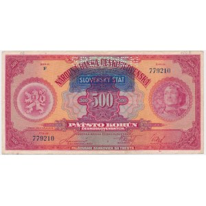 Slowakei, 500 Kronen 1929 - MODELL -.