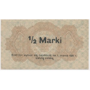 Wągrowiec, 1/2 marki 1919 - z obiegu