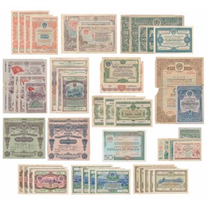 Russia, group of various paper securities (49 pcs.)