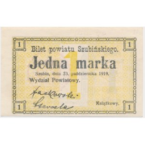 Szubin, 1 marka 1919 - blankiet