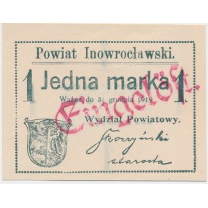 Inowrocław, 1 mark 1919 - beautiful condition
