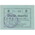 Gutów, 2 marki 1920 - ramka A na górze i B na dole - niski numer