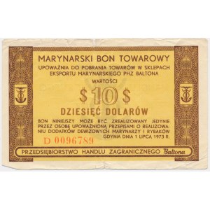 Baltona, 10 dolarów 1973 - D - NAJRZADSZY